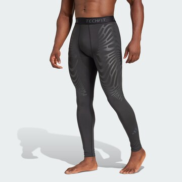 ADIDAS PERFORMANCE Skinny Sports trousers in Black: front