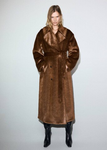 MANGO Winter Coat in Brown