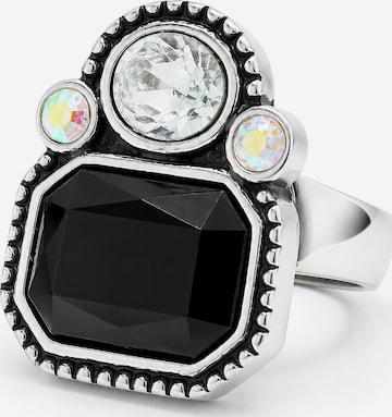 COLLEZIONE ALESSANDRO Ring 'Blinger' in Black: front