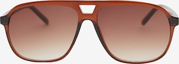 Lunettes de soleil Pull&Bear en marron : devant