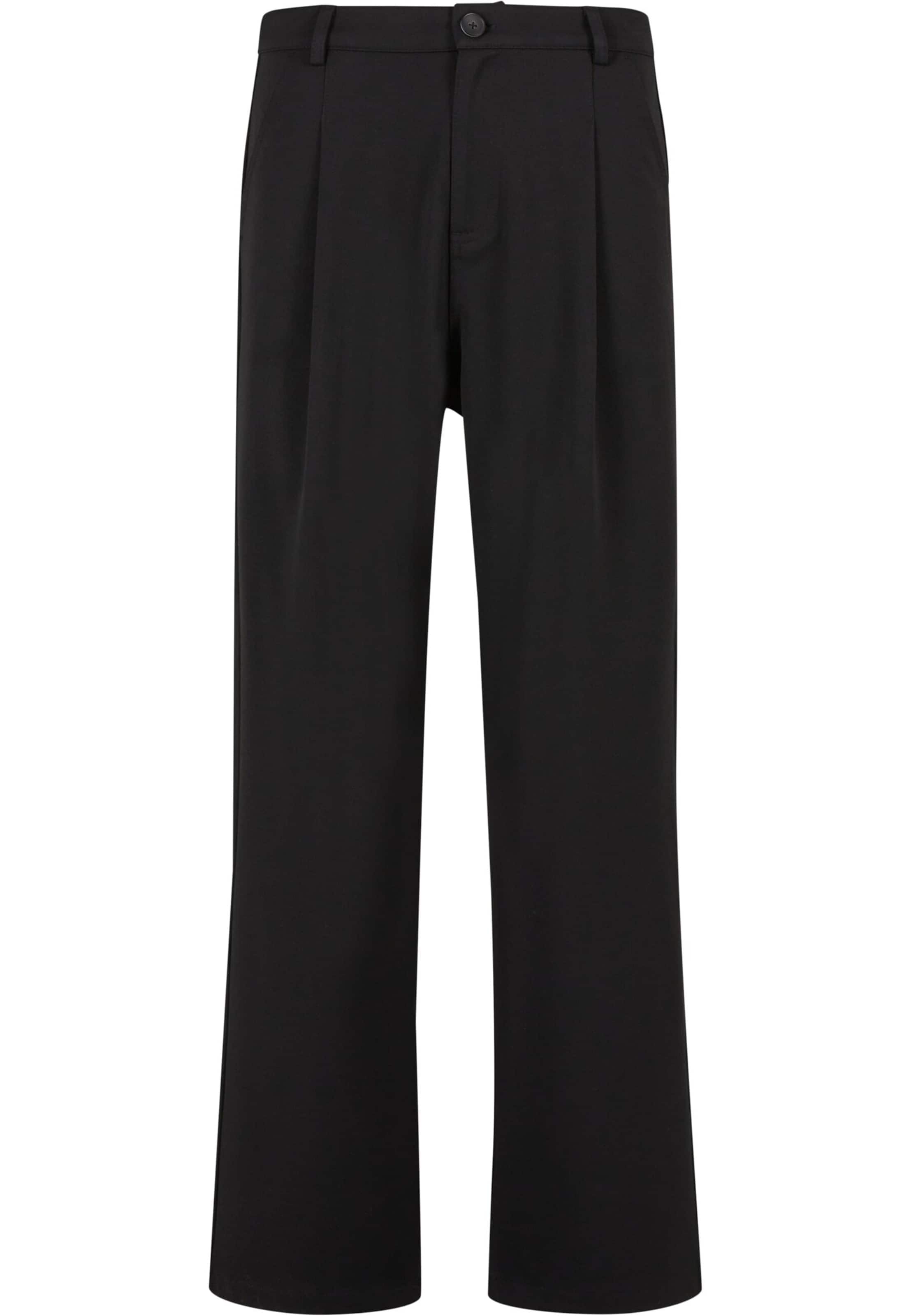 2Y Studios Loose fit Pleat-front trousers &#x27;Tahlo&#x27; in Black: front