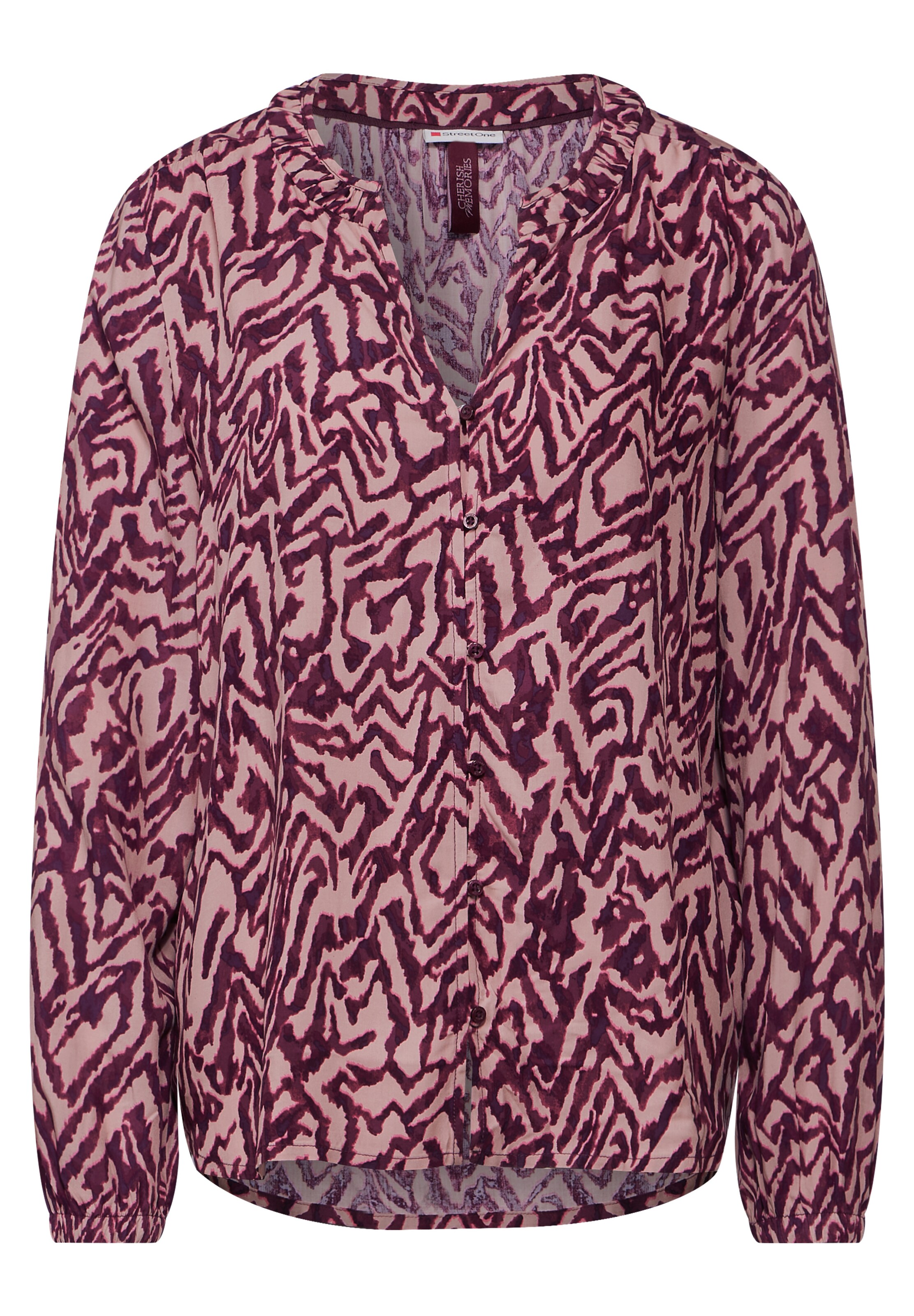 STREET ONE Gemusterte Bluse in Rot: Vorderseite