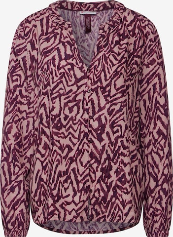 STREET ONE Gemusterte Bluse in Rot: Vorderseite