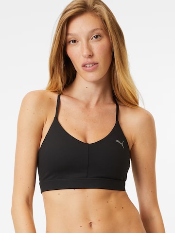 PUMA Bustier Sport bh in Zwart: voorkant