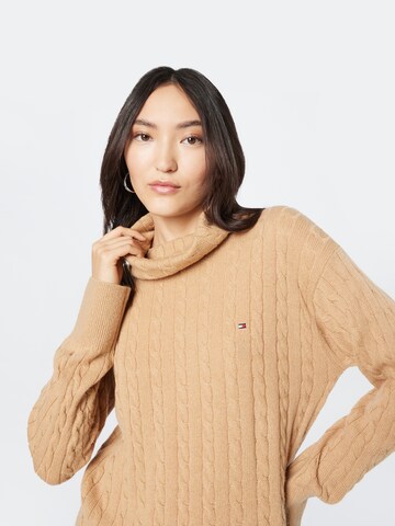 TOMMY HILFIGER Gebreide jurk in Beige