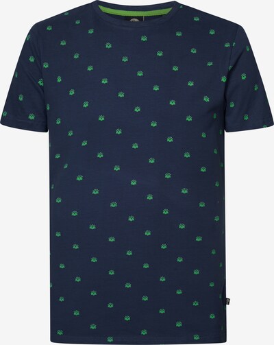 Petrol Industries Shirt in de kleur Marine / Groen, Productweergave