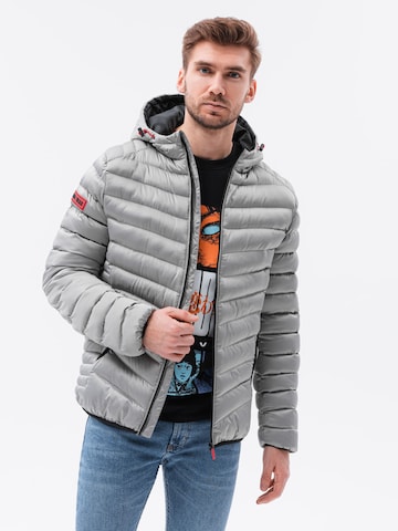 Ombre Between-Season Jacket 'C368' in Grey: front