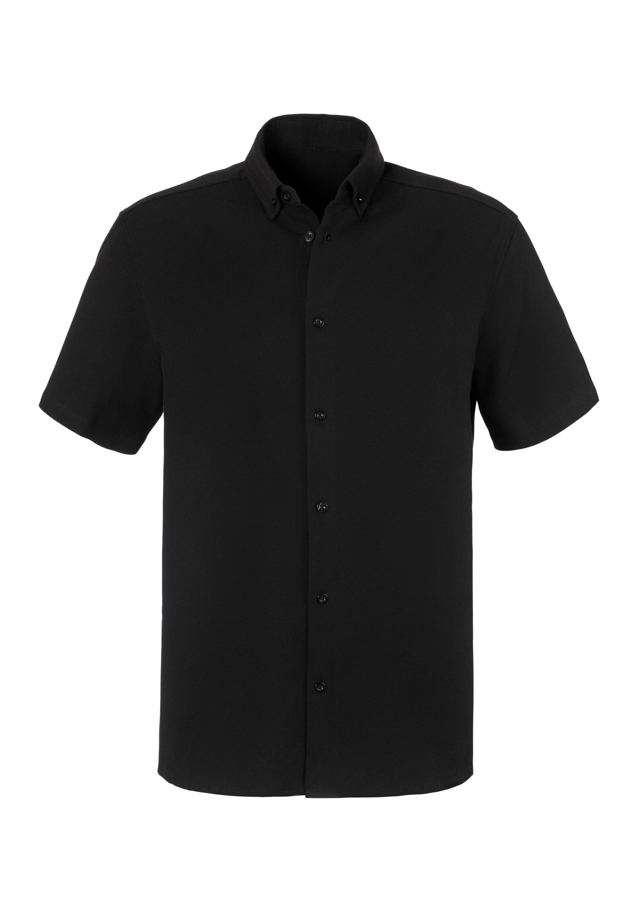 H.I.S Button Up Shirt in Black: front
