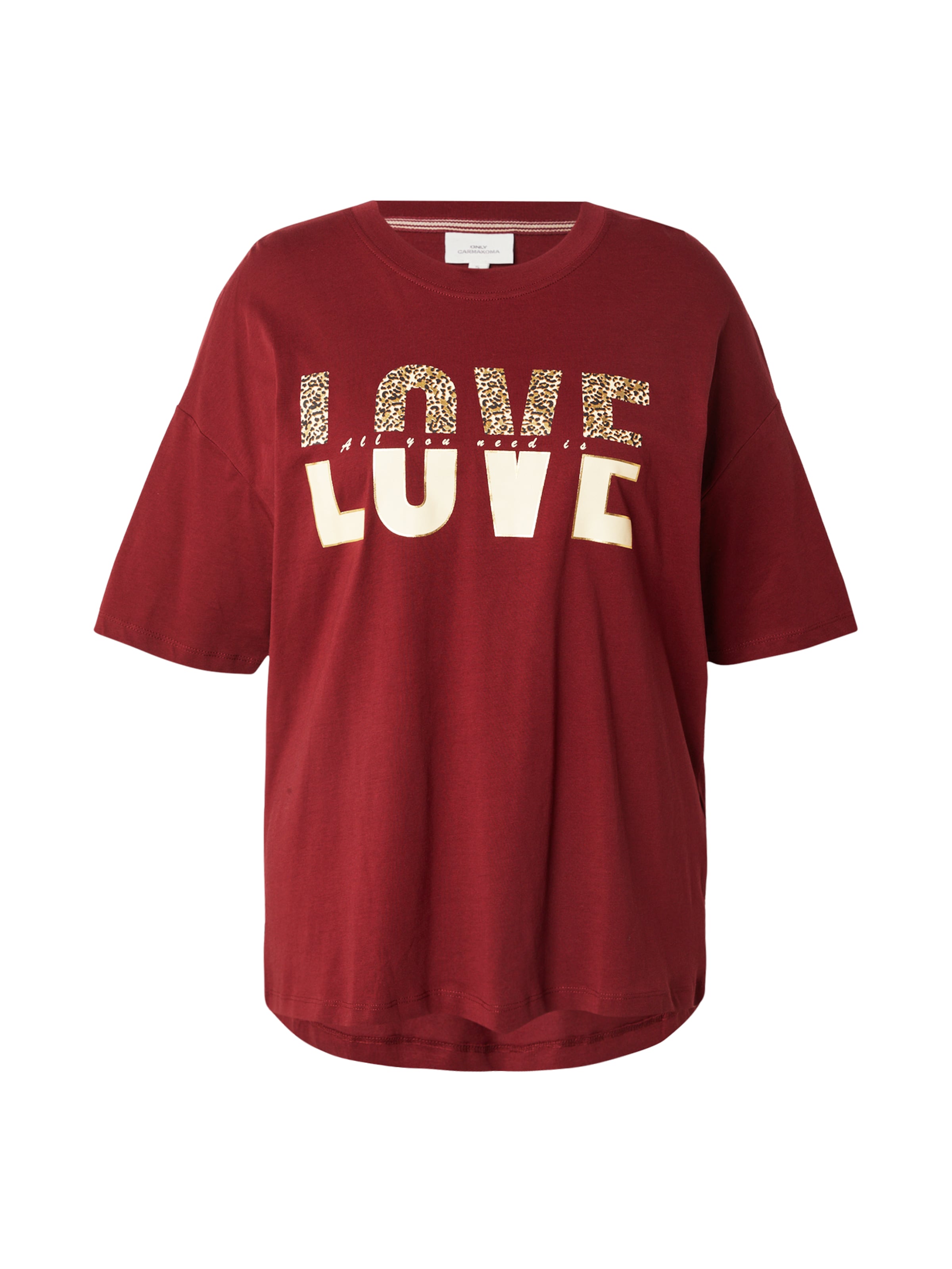 ONLY Carmakoma Μπλουζάκι 'CARKOURTNEY' σε κόκκινο: μπροστά