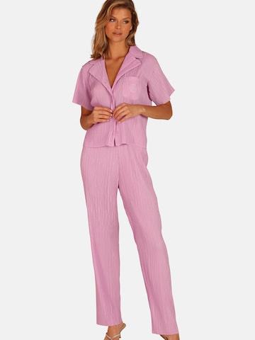 OW Collection Normalny krój Spodnie 'FIERCE' w kolorze różowy