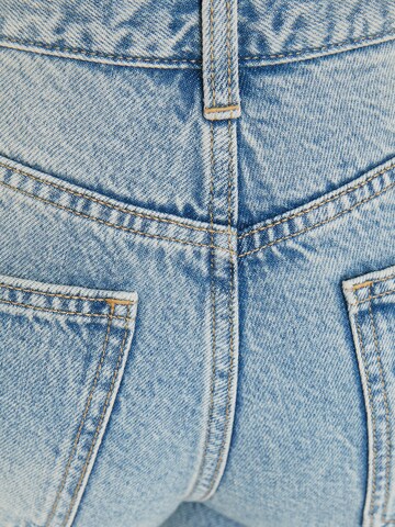 Wide leg Jeans de la Bershka pe albastru