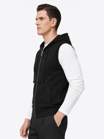 ALLTHEMEN Gebreid vest 'Luftmasche' in Zwart