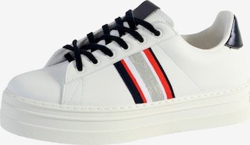 Scarpa stringata sportiva di victoria in blu: frontale