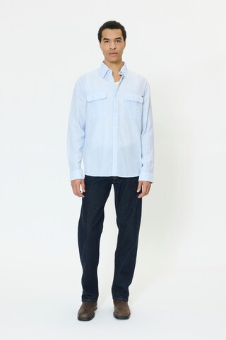 Matinique Regular fit Button Up Shirt 'Christaldo P Heritage' in Blue