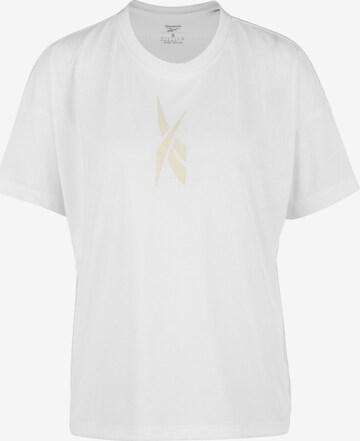 T-shirt fonctionnel Reebok en blanc : devant