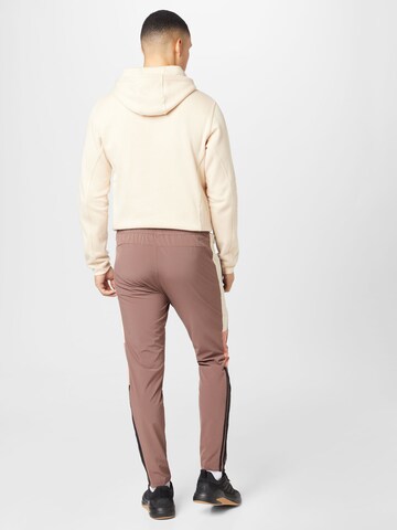 ADIDAS PERFORMANCE Slimfit Spodnie sportowe 'Colorblock 3-Stripes' w kolorze brązowy