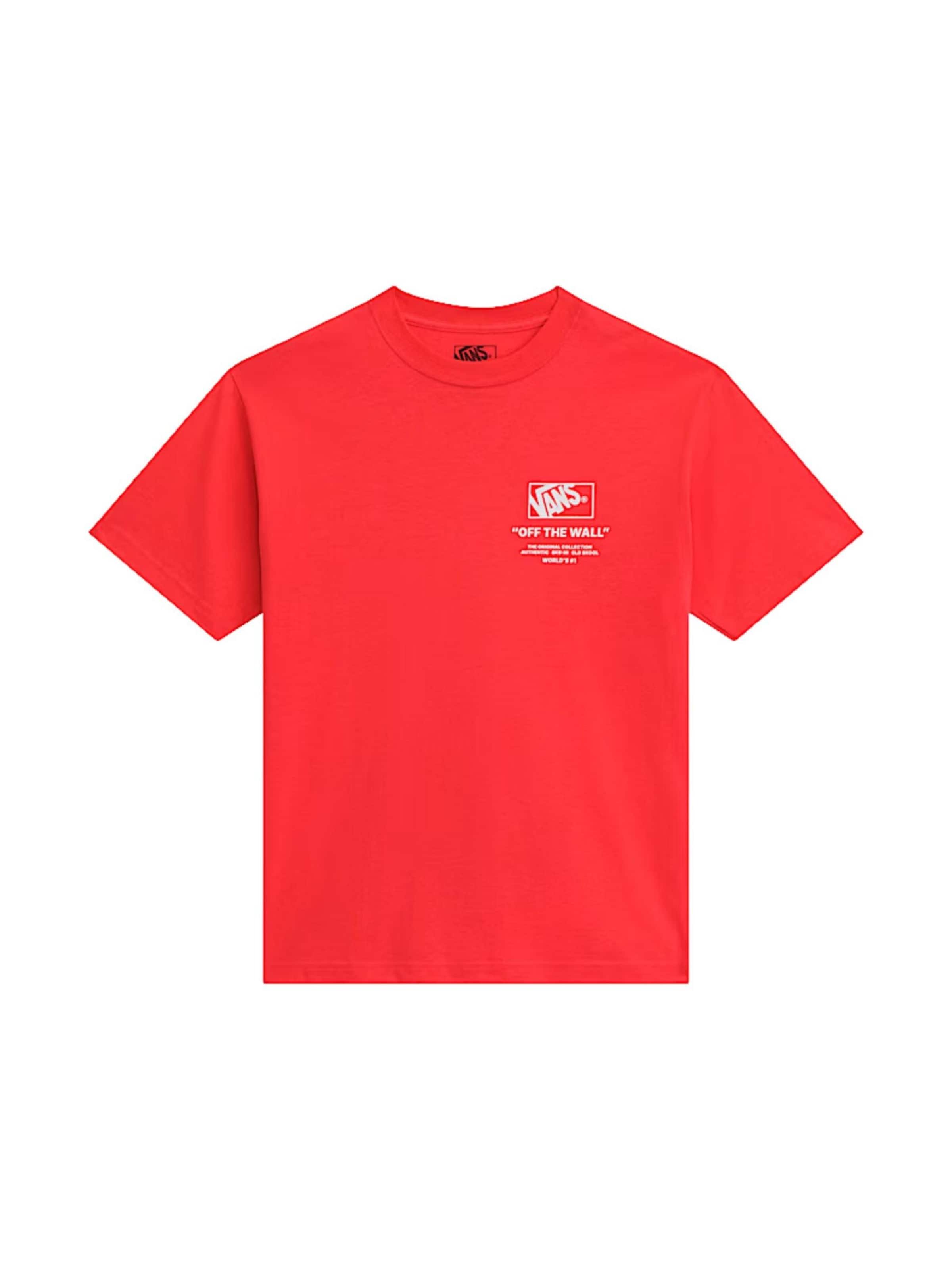 VANS Shirt 'VANS STACKED HI SS TEE T-SHIRT' in Rood: voorkant