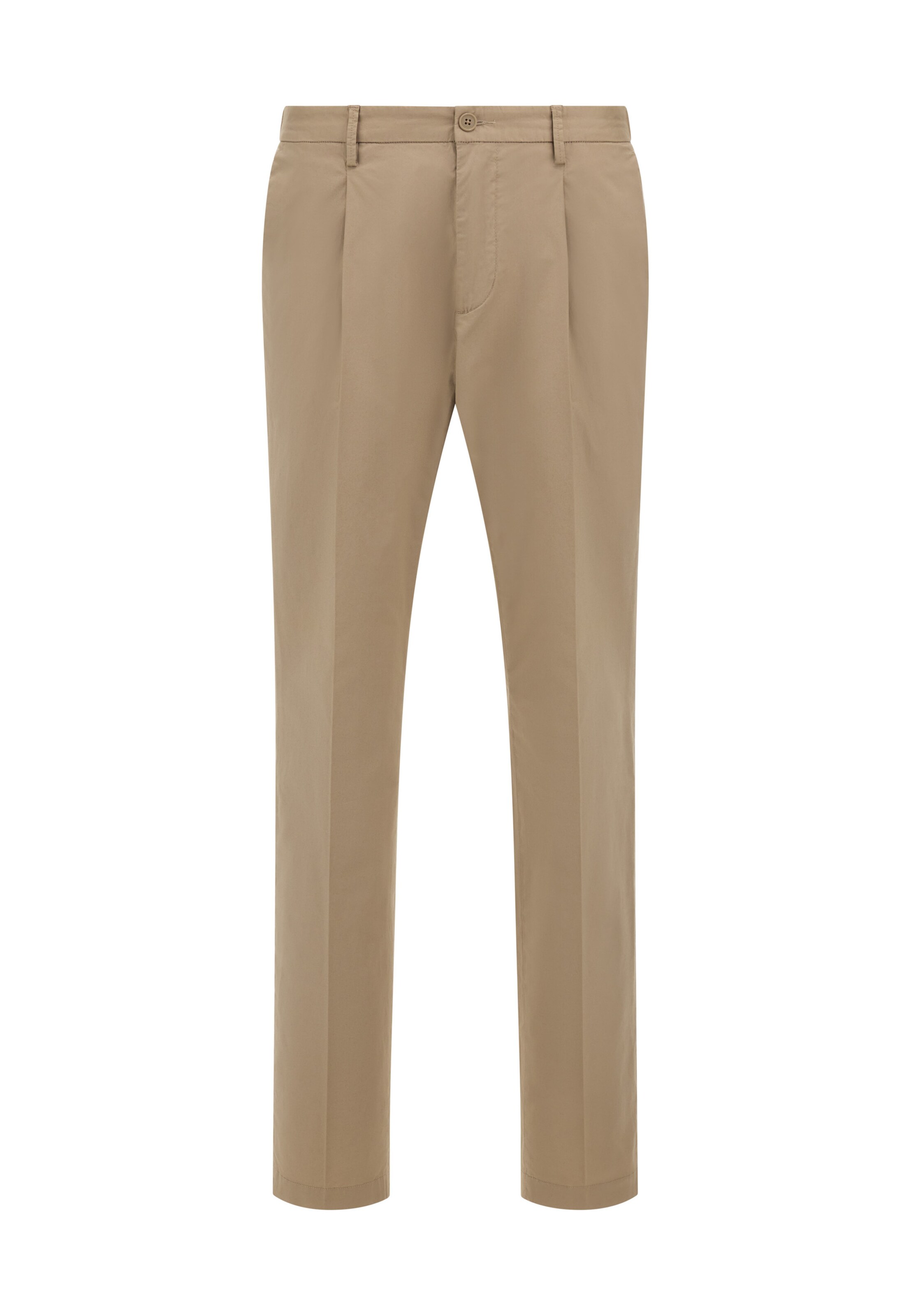 Boggi Milano Slim fit Pleat-front trousers in Grey: front