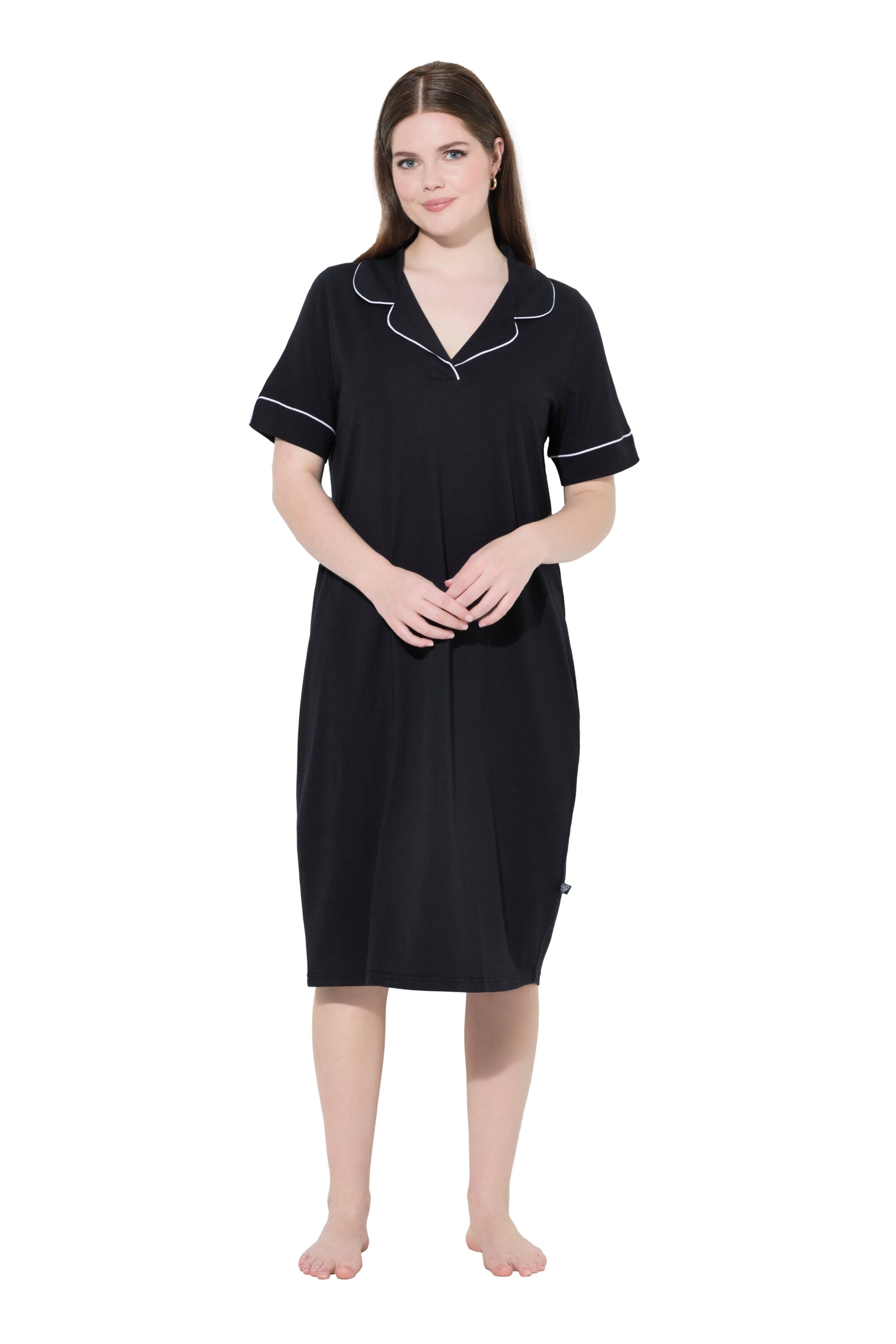 Ulla Popken Nachthemd in Zwart