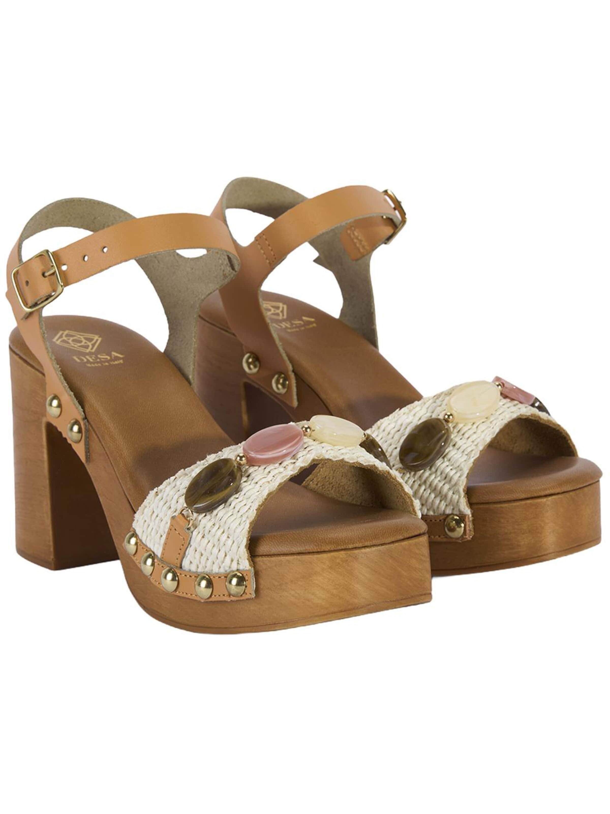 Sandales 'Plateau-Sandalen' Desa en blanc