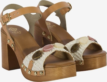 Desa - Sandalias 'Plateau-Sandalen' en blanco: frente