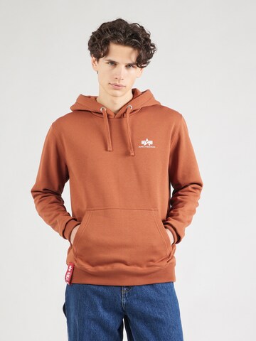 ALPHA INDUSTRIES Regular Fit Sweatshirt in Braun: Vorderseite