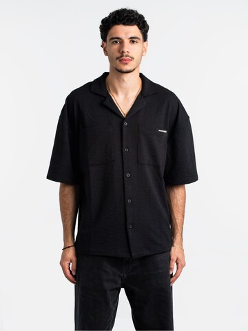 Pegador Comfort Fit Hemd in Schwarz: Vorderseite