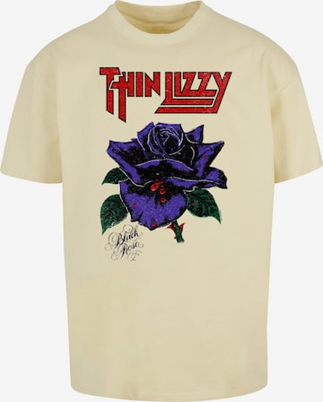 Merchcode T-Shirt 'Thin Lizzy - Rose' in Gelb: predná strana