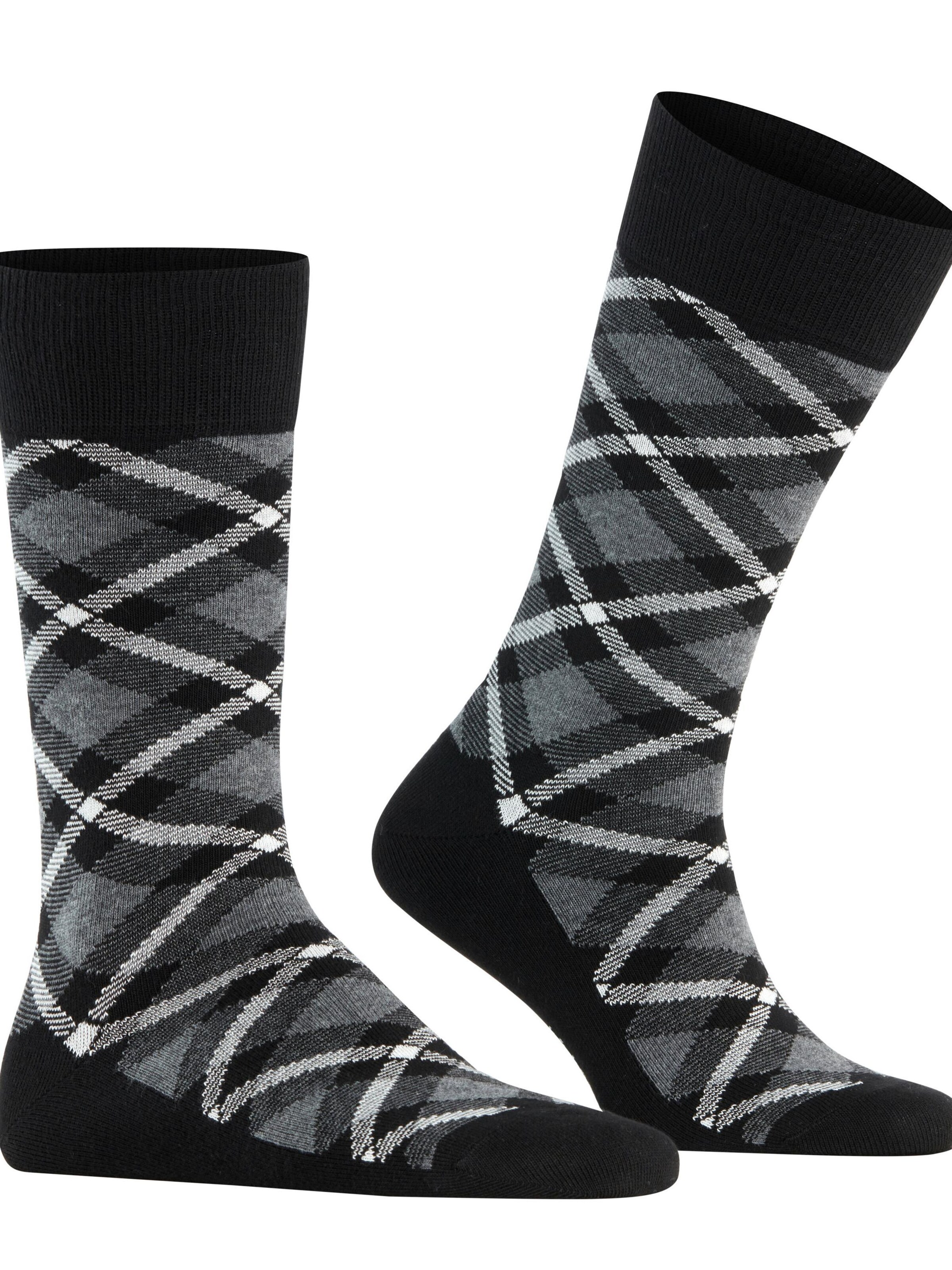BURLINGTON Socks 'Tartan' in Black