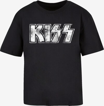 F4NT4STIC Shirt  'Kiss ' in grau / schwarz / weiß, Produktansicht