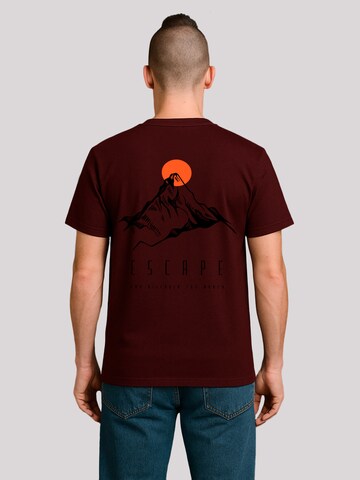 T-Shirt 'Escape Discover the World Mountain' F4NT4STIC en marron