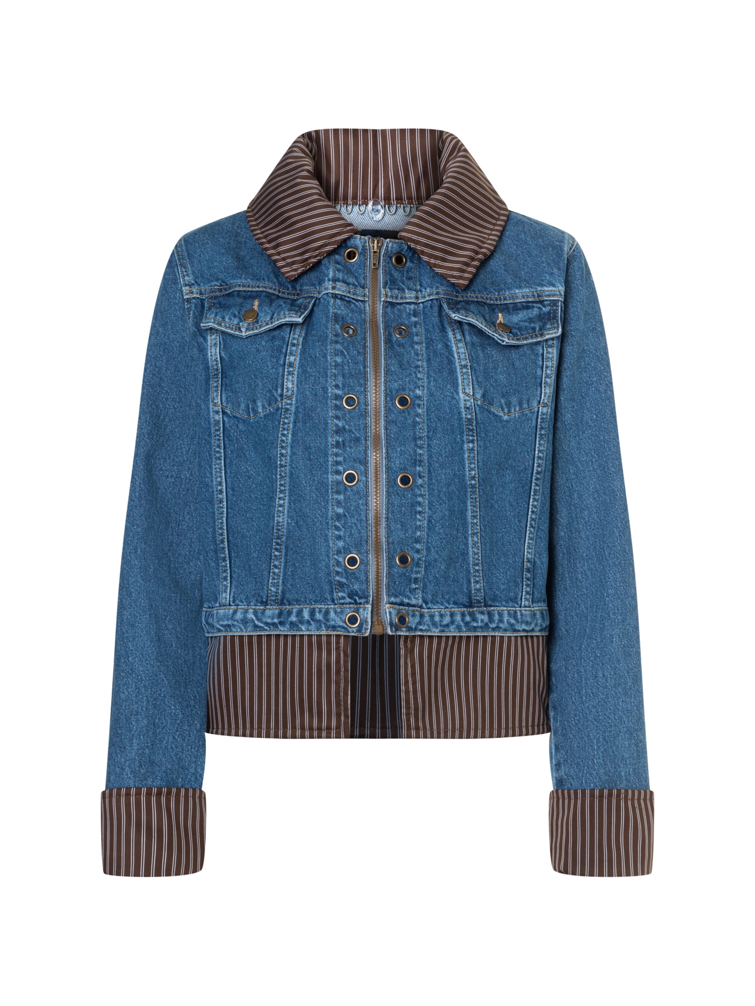 Fenice Between-Season Jacket in Brown: front