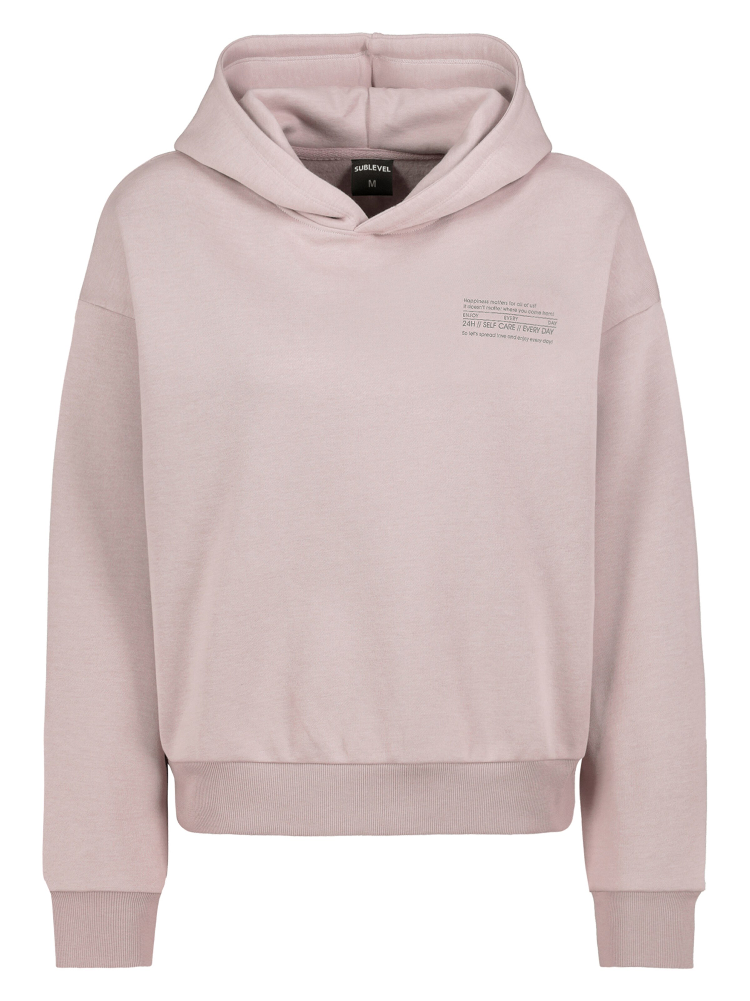 Sublevel Sweatshirt in grau / altrosa, Produktansicht