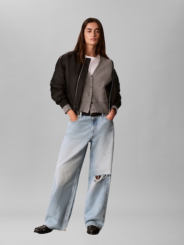 Regular Cardigan Calvin Klein Jeans en gris