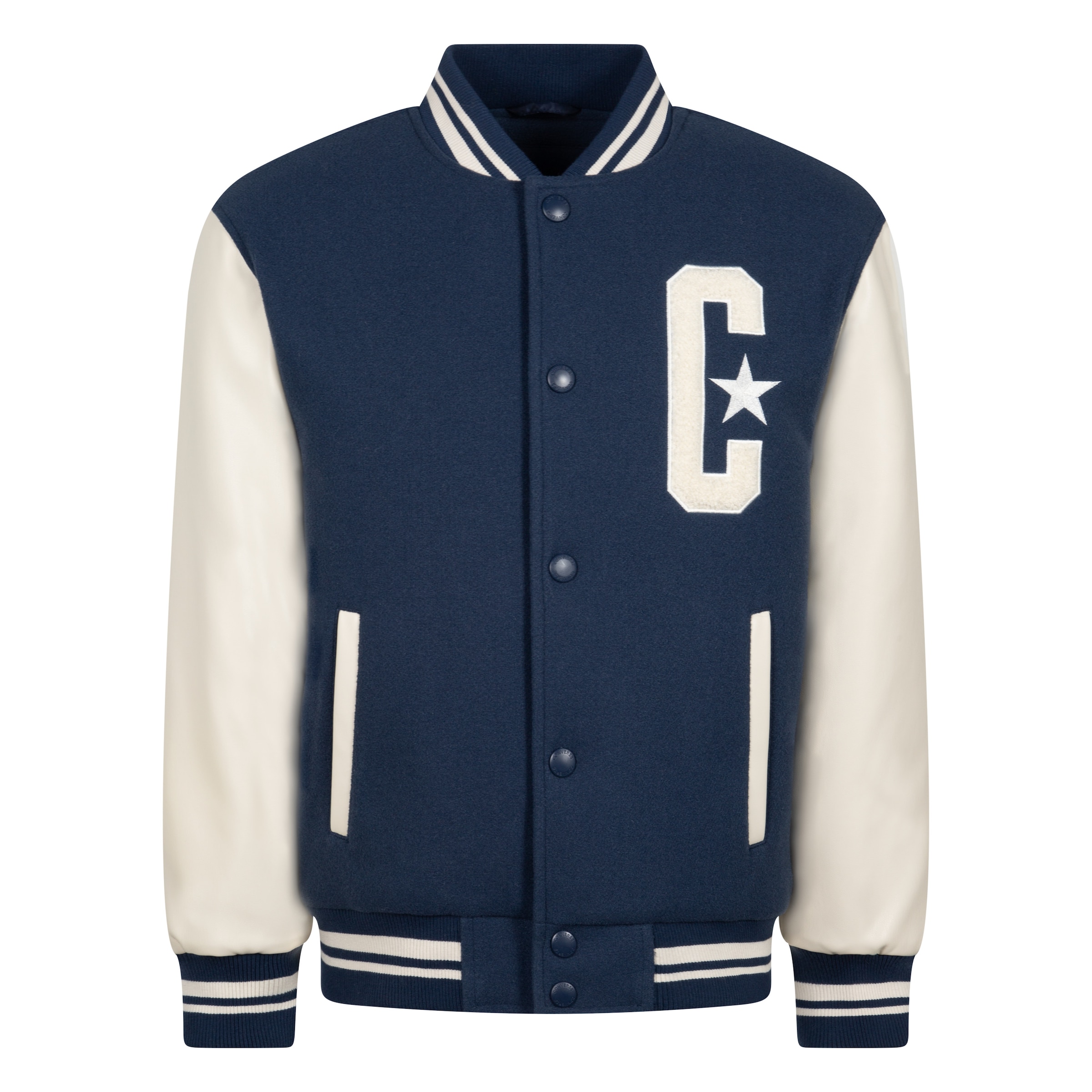 Giacca di mezza stagione 'VARSITY' di CONVERSE in blu: frontale