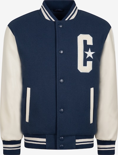 CONVERSE Prijelazna jakna 'VARSITY' u boja pijeska / mornarsko plava, Pregled proizvoda