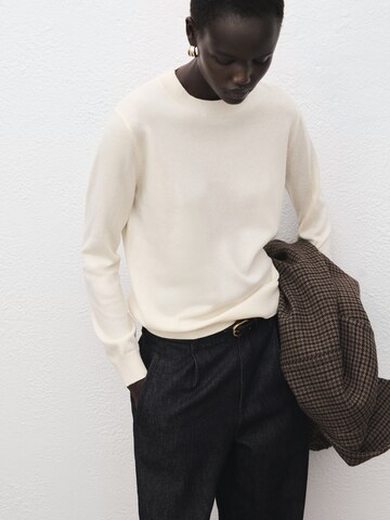 MANGO Svetr 'REGALO' – béžová: přední strana