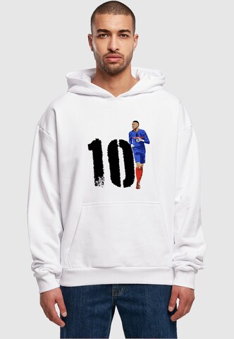 Merchcode Sweatshirt 'Player 1' in Weiß: Vorderseite