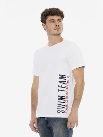 T-Shirt BIKKEMBERGS en blanc : devant