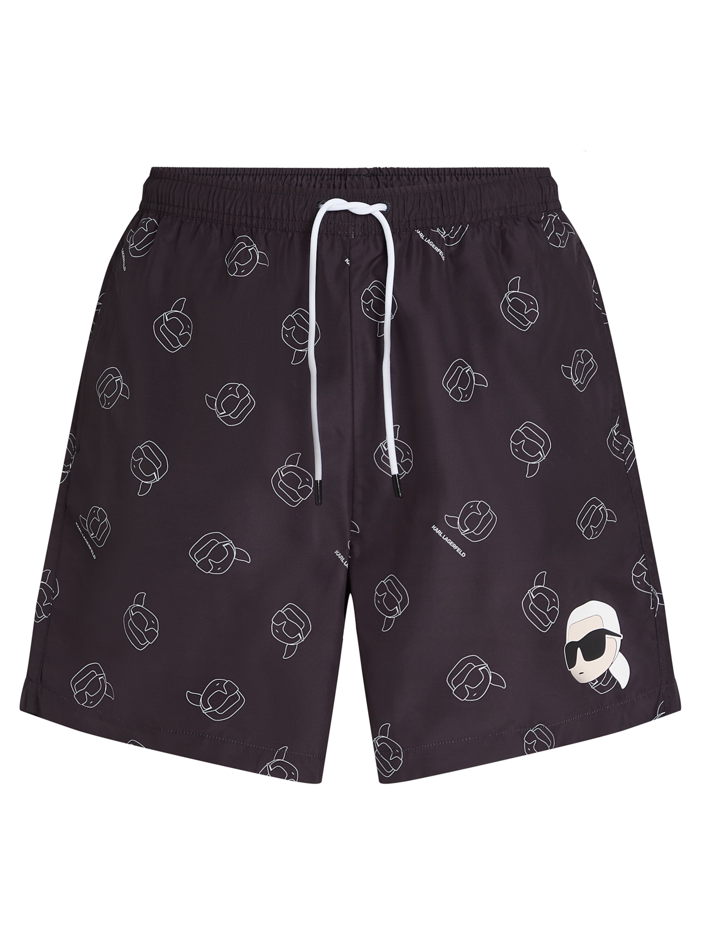 Karl Lagerfeld Swimming shorts in Black: front