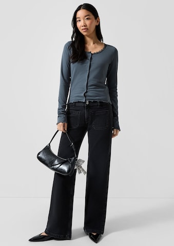 QS Wide Leg Jeans 'Catie' in Grau: Seite