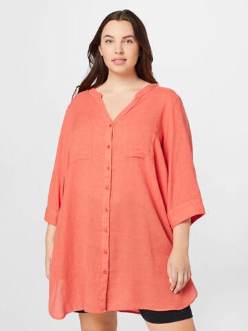 Camicia da donna di Zizzi in arancione: frontale