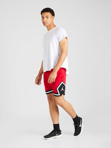 Jordan - Loosefit Calças de desporto 'Diamond' em vermelho