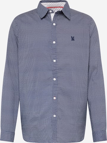 BURTON MENSWEAR LONDON Slim fit Button Up Shirt in Blue: front