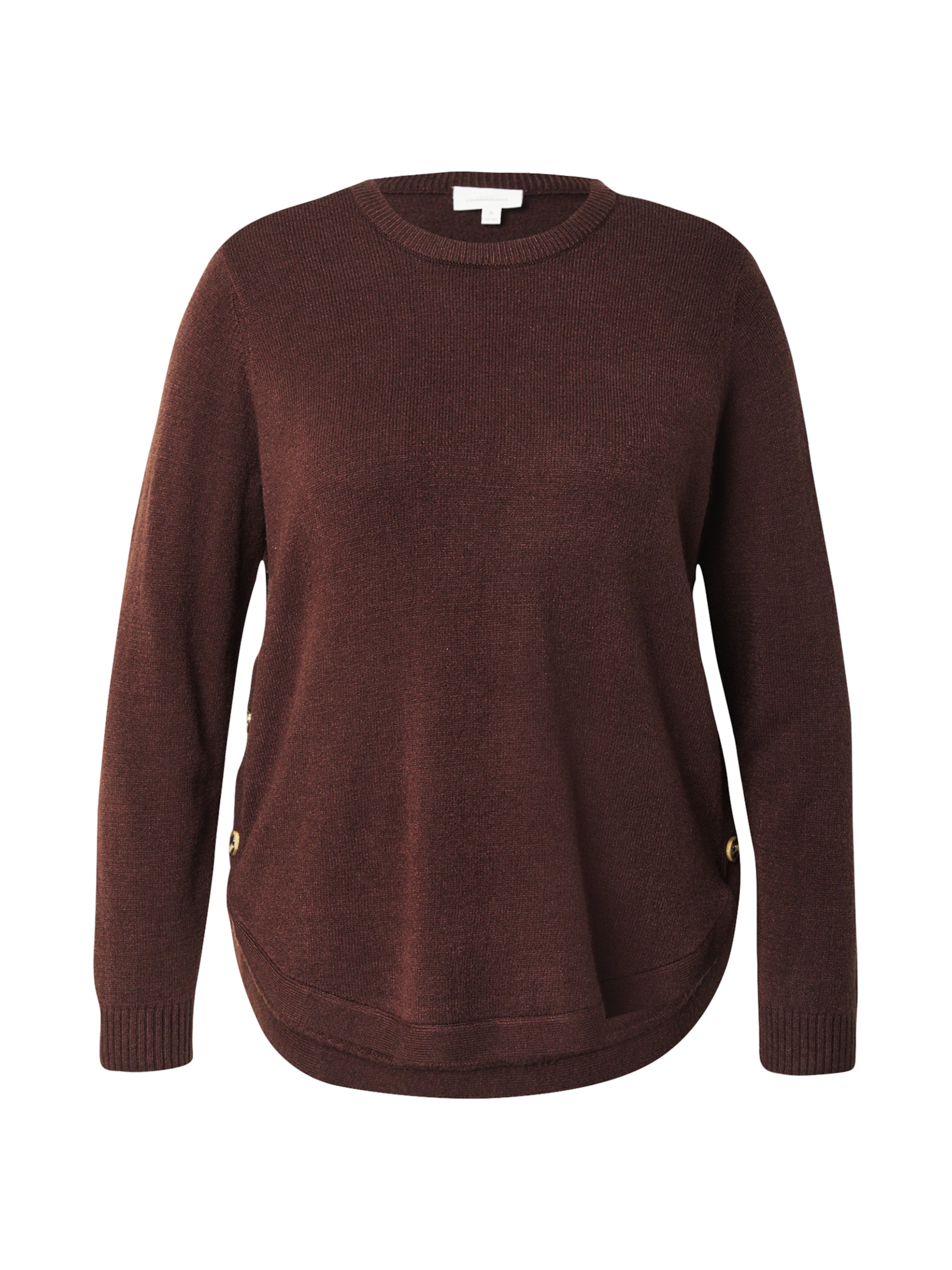 ONLY Carmakoma Пуловер 'CARMARGARETHA' в кафяво: отпред