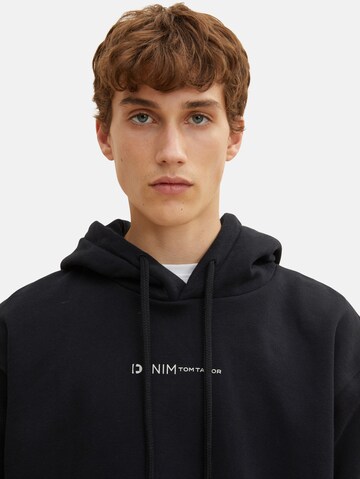 TOM TAILOR DENIM Sweatshirt in Schwarz