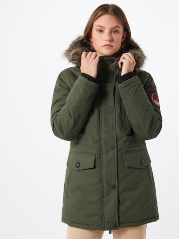 Superdry Winterjas 'Everest' in Groen: voorkant