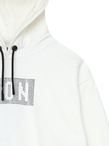 ICON Sweatshirt 'Strass logo' in Weiß