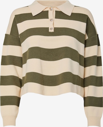 Pull-over PIECES en vert : devant