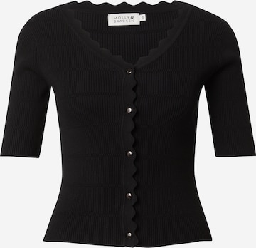 Molly BRACKEN Knit cardigan in Black: front